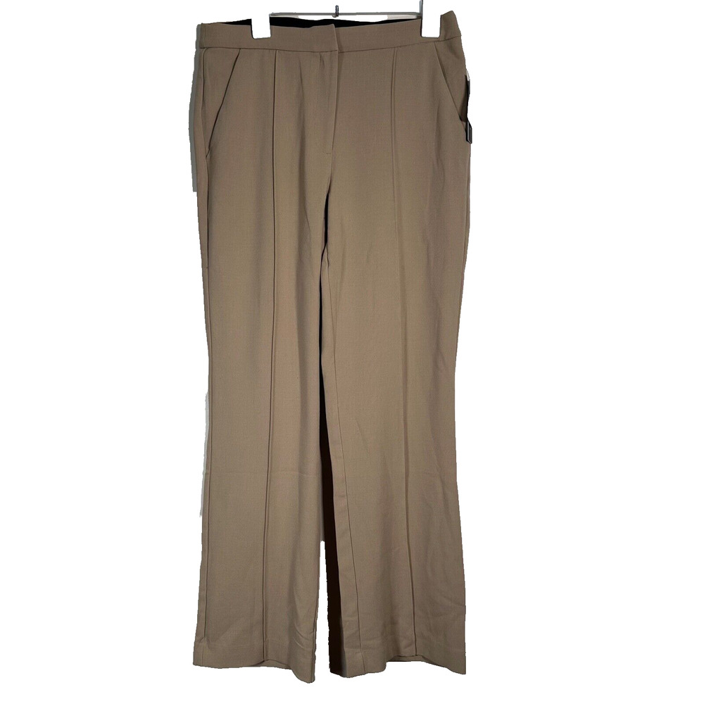 Violets & Roses Khaki Stretch Pants Women's Size 10/30 High Rise Pockets Tan